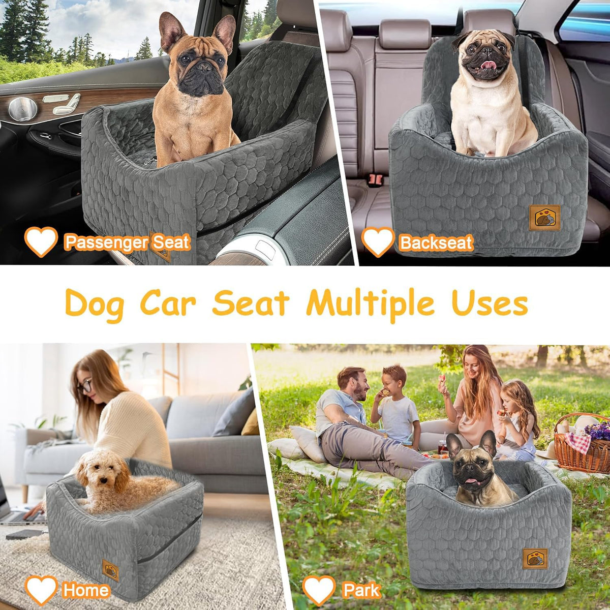 Memory Foam Dog Booster Seat with Washable Removable Cover K65151