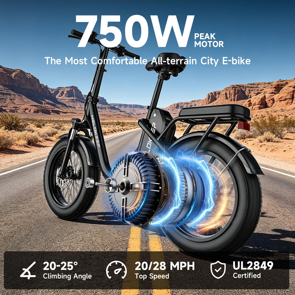 Folding Electric Bike with Rear Rack P470684