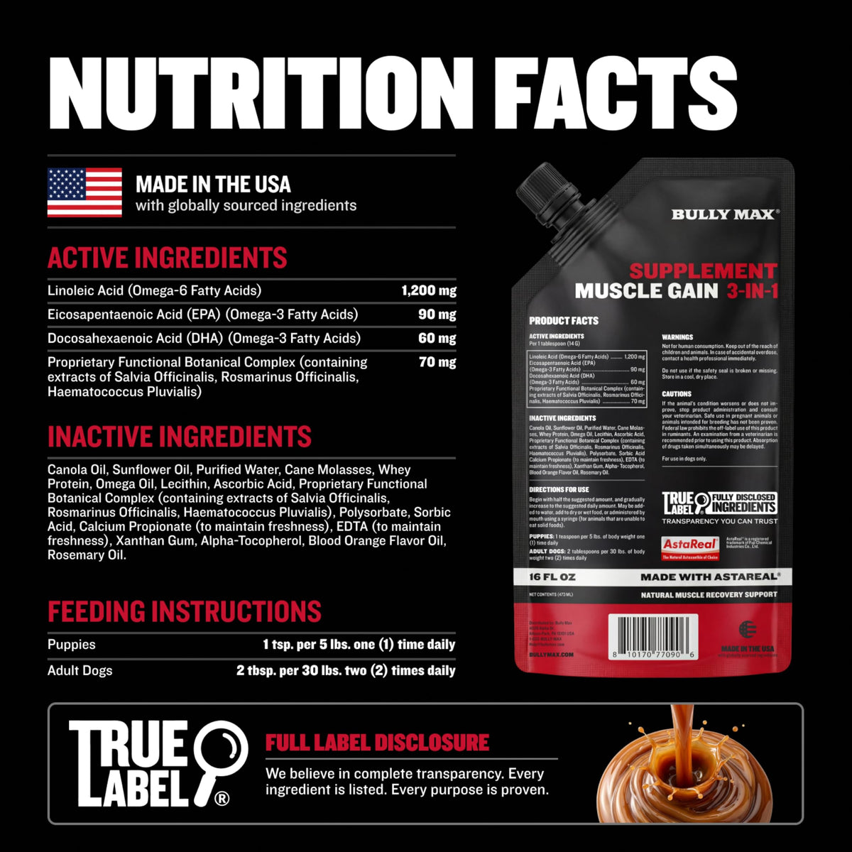 Liquid Dog Muscle Builder Supplement 16 oz O5937