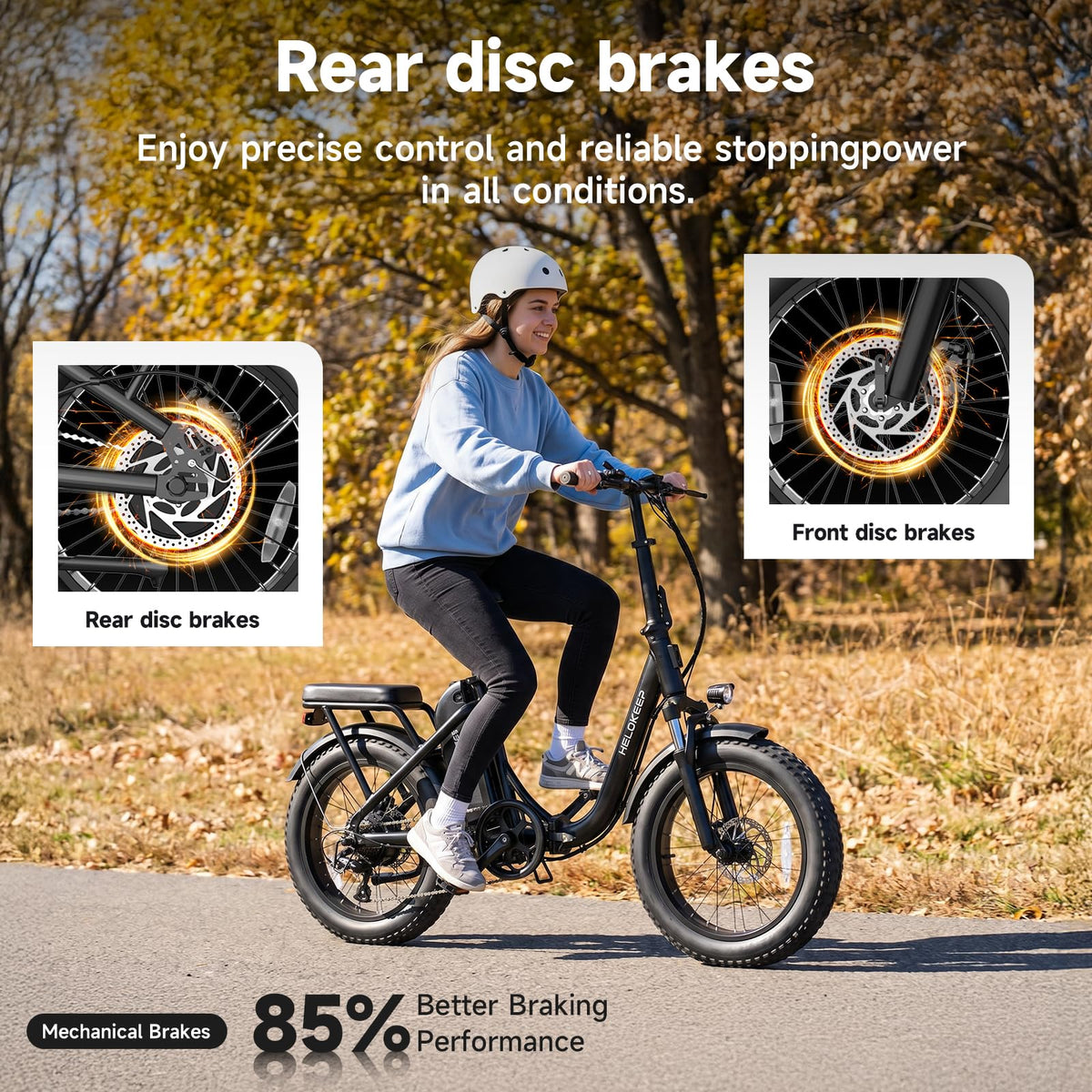 Folding Electric Bike with Rear Rack P470684