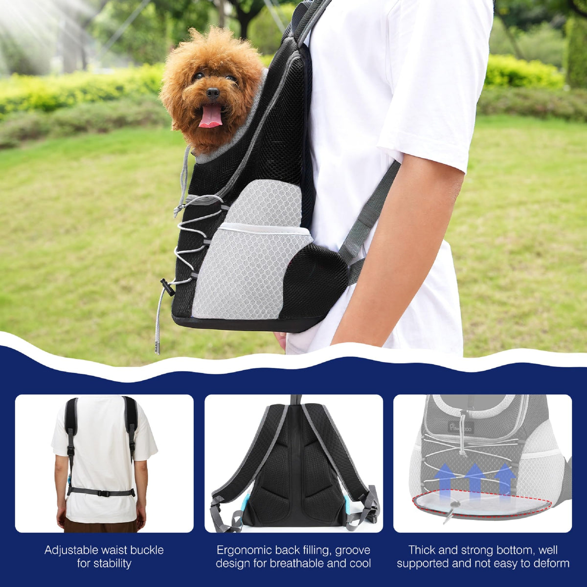 Ventilated Mesh Pet Front Carrier Backpack D323109