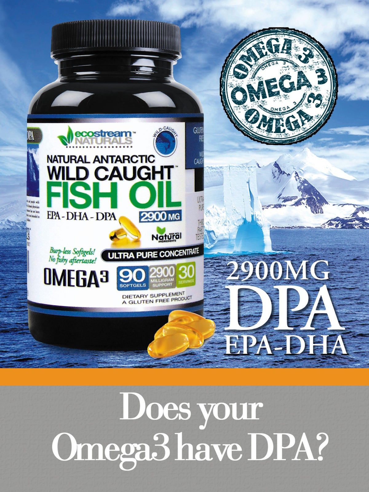 Wild Caught Omega 3 Fish Oil 2,900 MG P88691