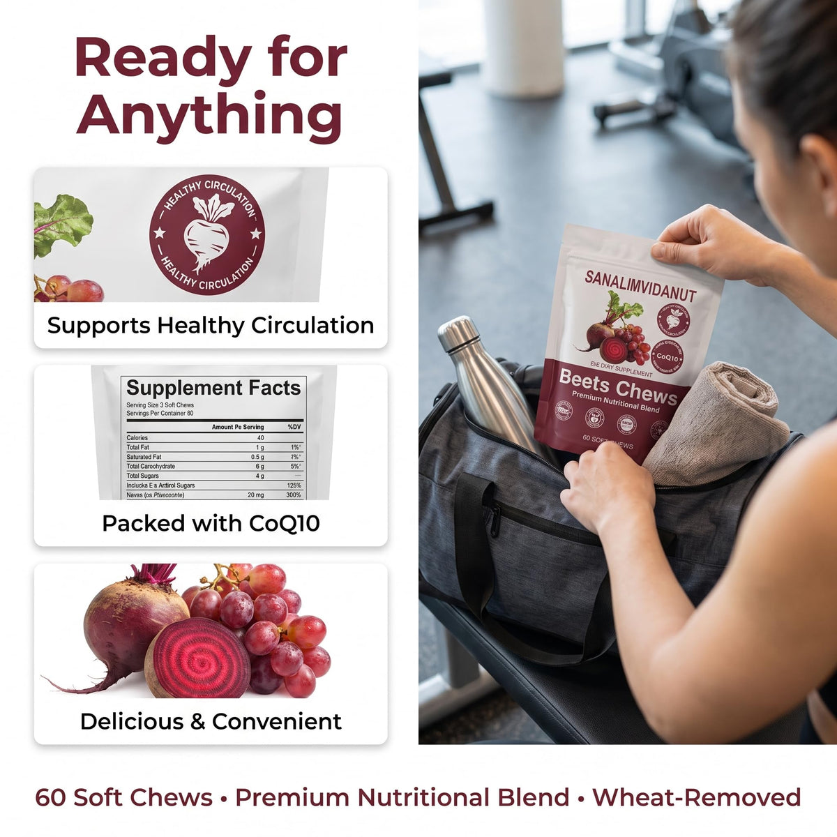 Beet Chews 4-in-1, 60 Count K594