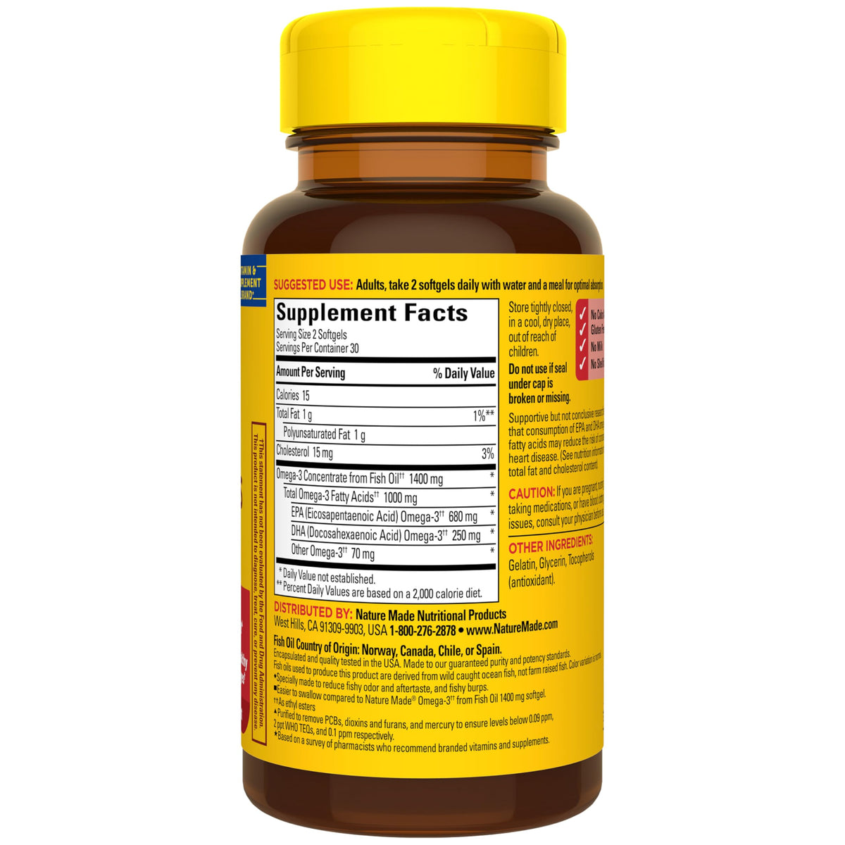 Fish Oil Omega 3 1400 mg Minis 60 Softgels C94541