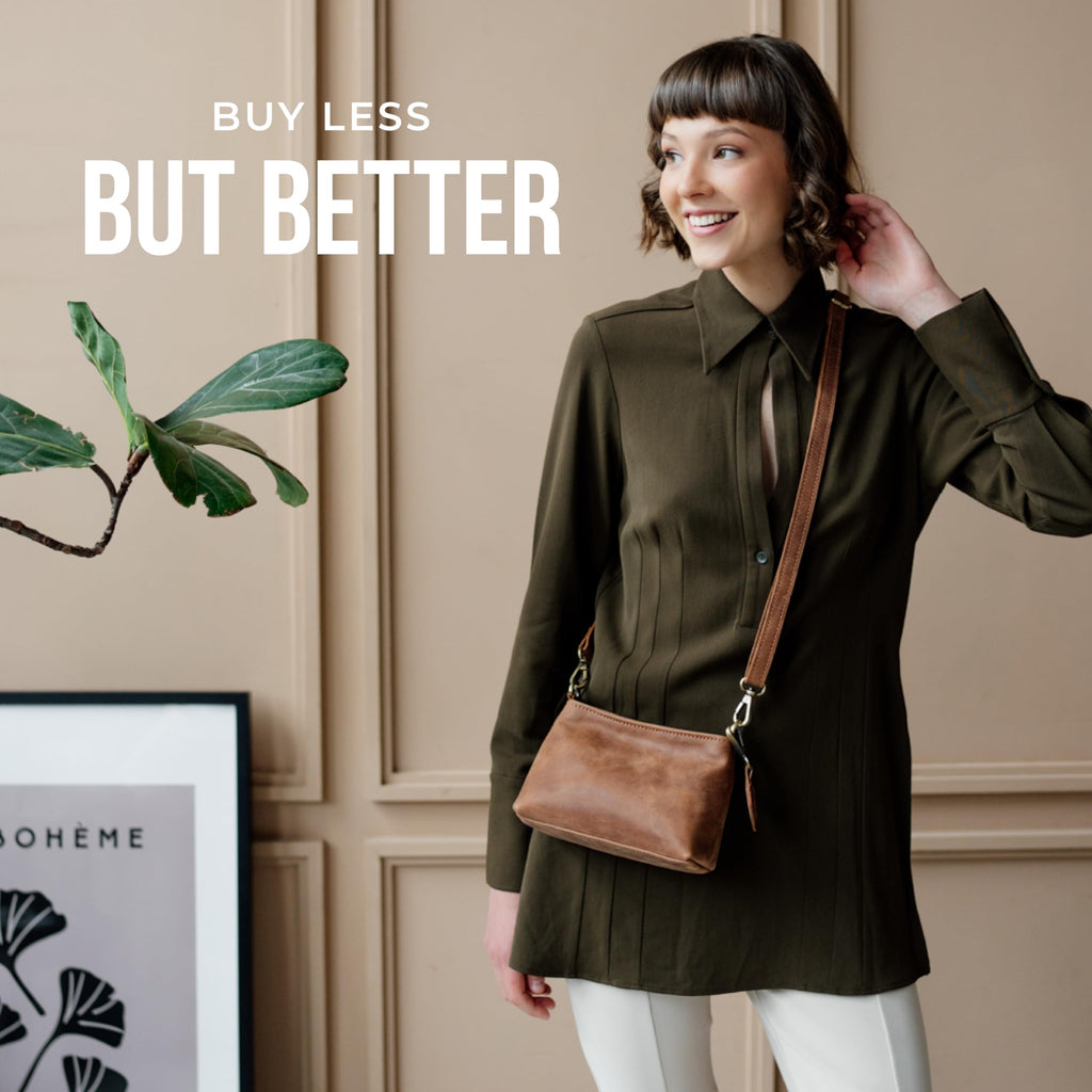 Full Grain Leather Crossbody Purse U30136