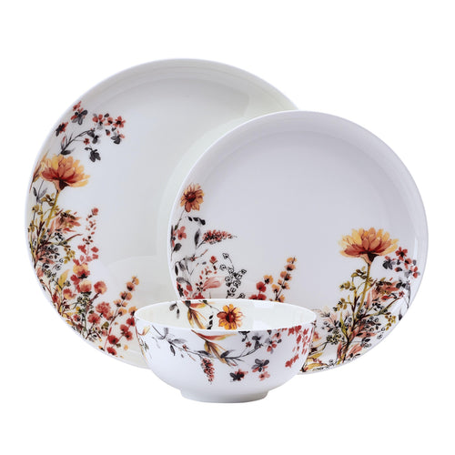 12 Piece Floral Bone China Dinnerware Set G9642