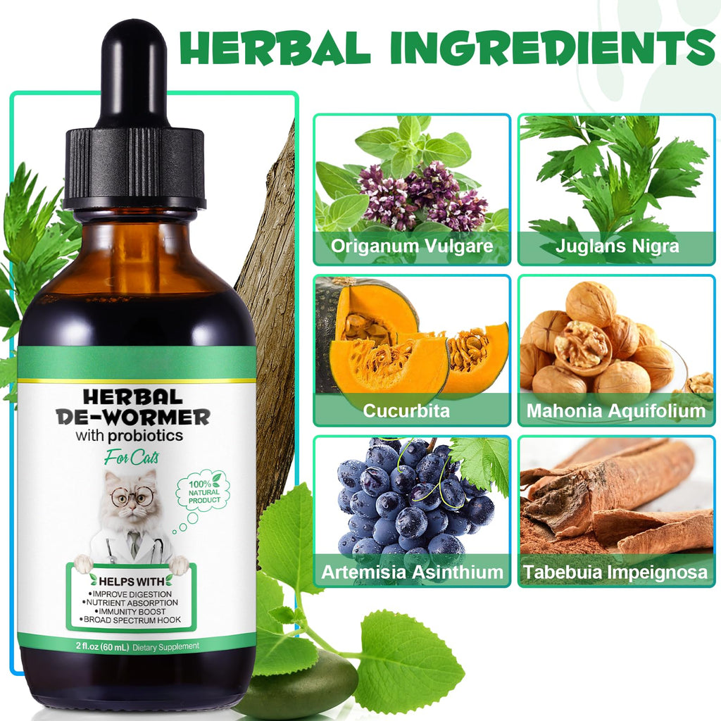 Natural Probiotic Digestive Support Supplement Drops for Cats O97169