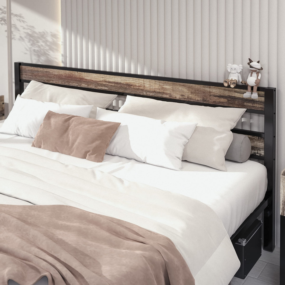 California King Bed Frame with Headboard F63544