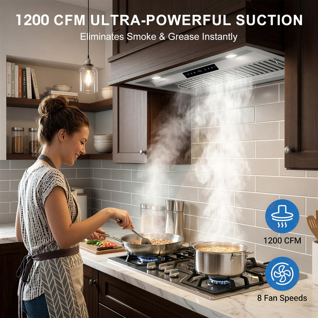 30 Inch 1200 CFM 8-Speed Kitchen Exhaust Fan L370