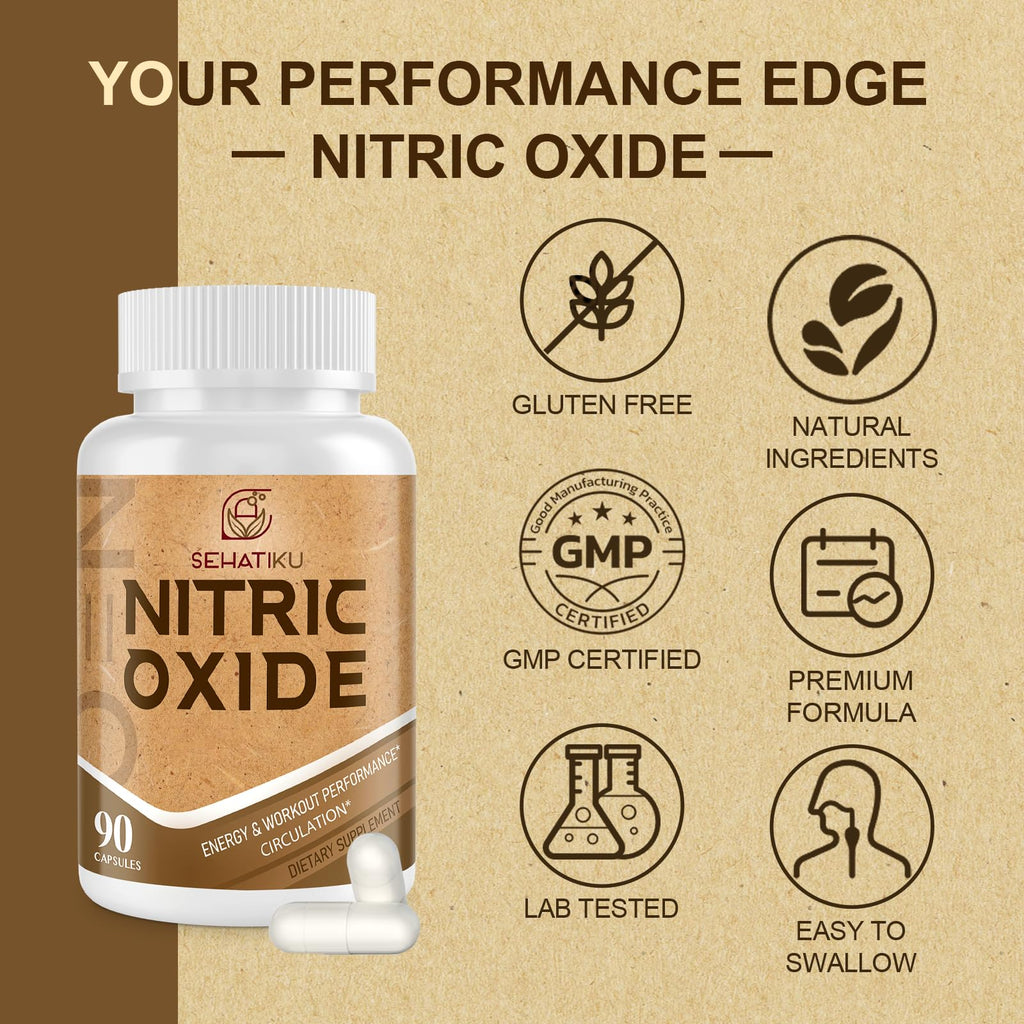 90 Capsules Nitric Oxide Supplement M377