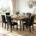 Black PU Leather Dining Chairs Set of 6 C6883