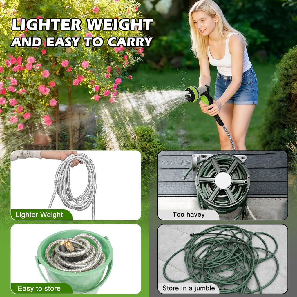 100 ft Stainless Steel Heavy Duty Garden Hose V9901