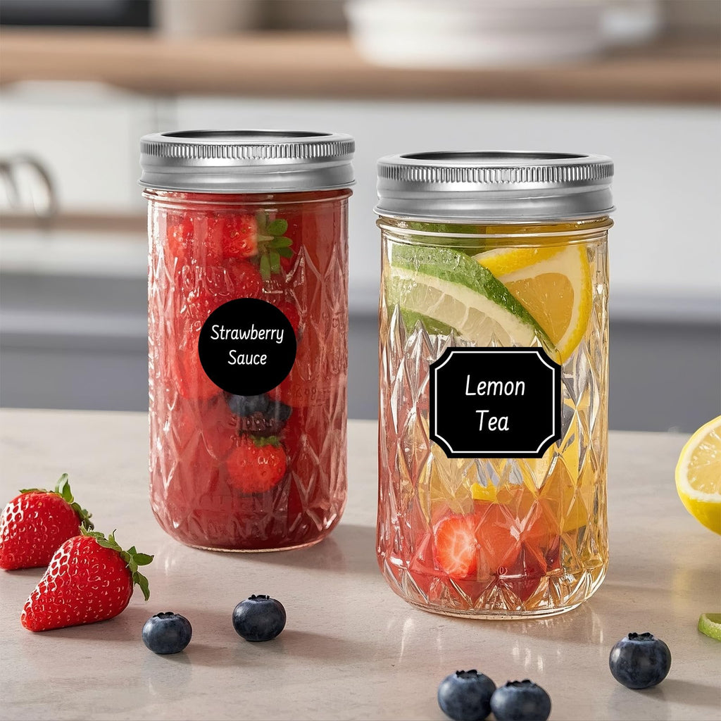12 oz Regular Mouth Glass Mason Jar 15 Pack Y415