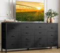 Black 14 Drawer Dresser TV Stand L829351