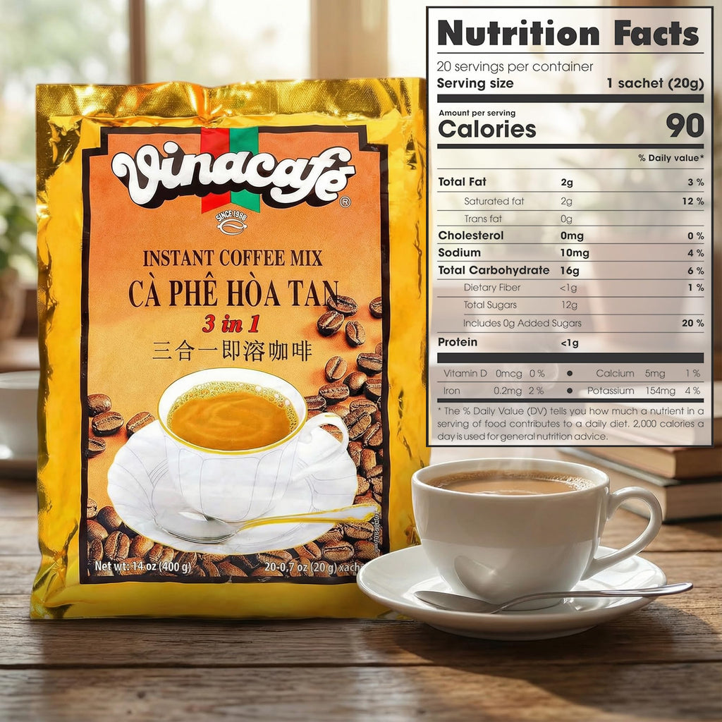 Instant Coffee Packets 3 in 1 Medium Roast 20 Sachets G4457
