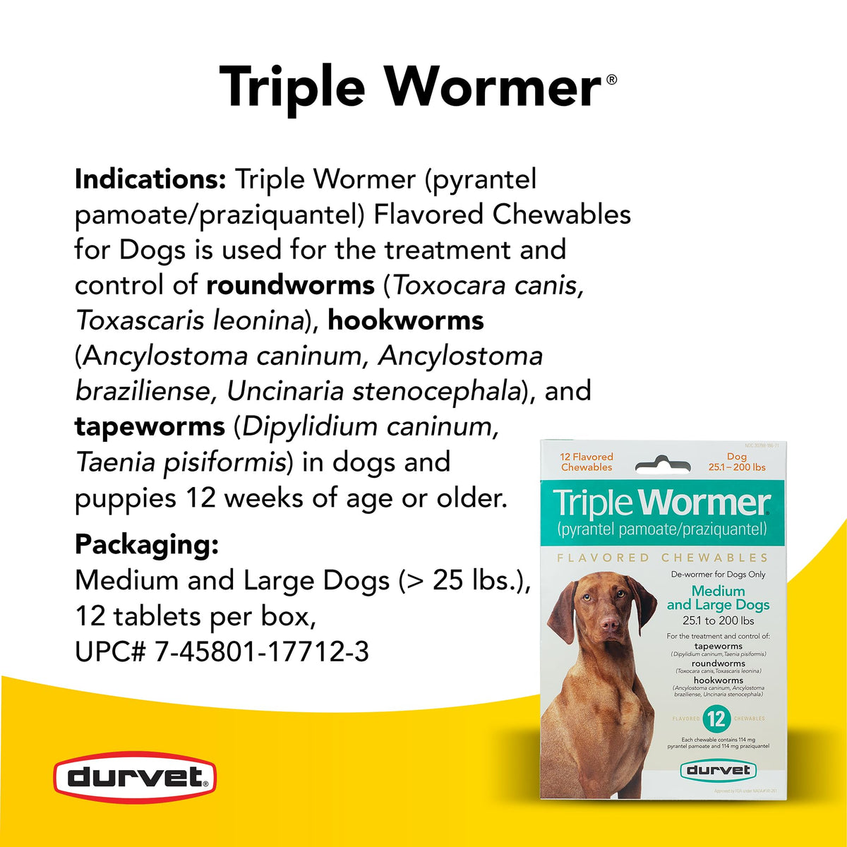 Triple Wormer for Medium and Large Dogs X6684