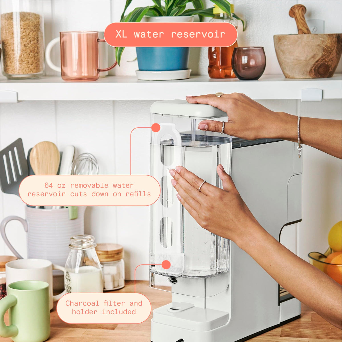 Single Serve Coffee Maker with Burr Grinder T2187
