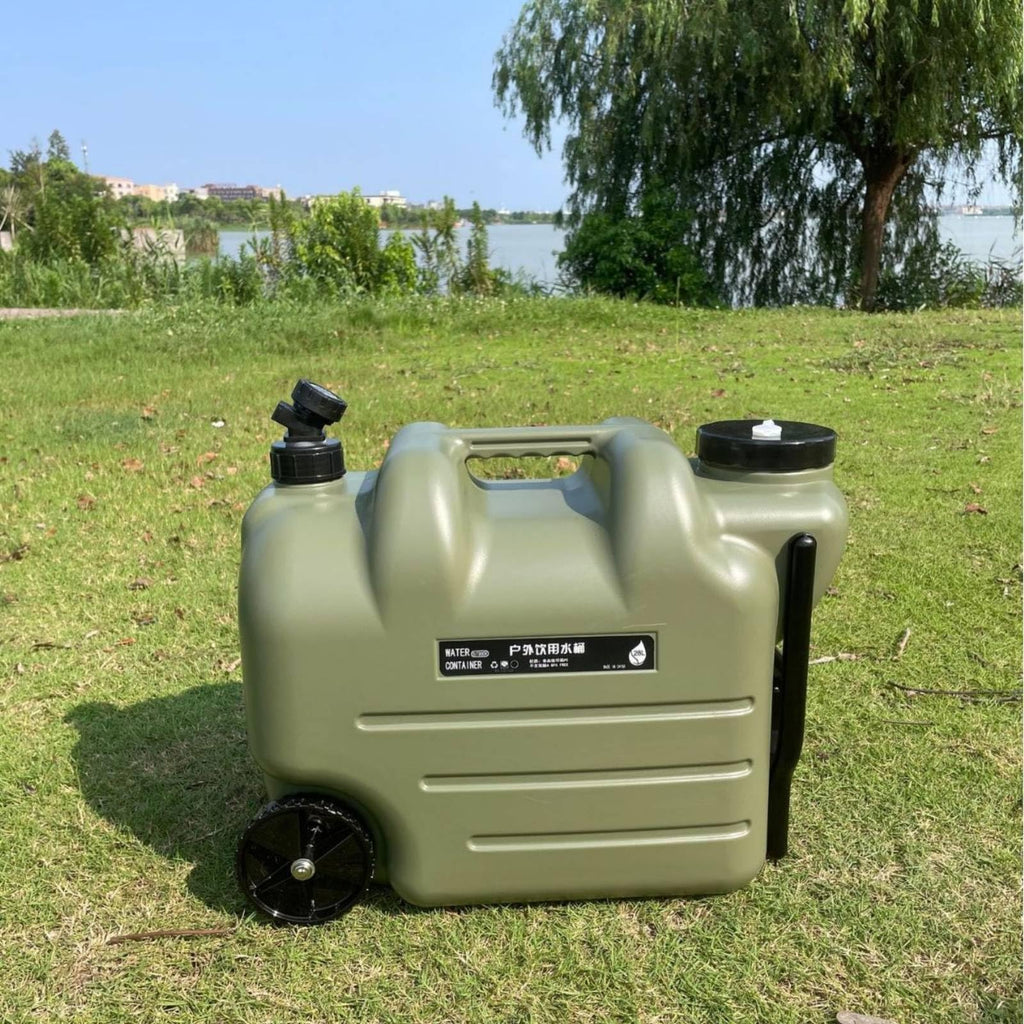 Portable Water Dispenser with Faucet Wheels Large Capacity Y901482