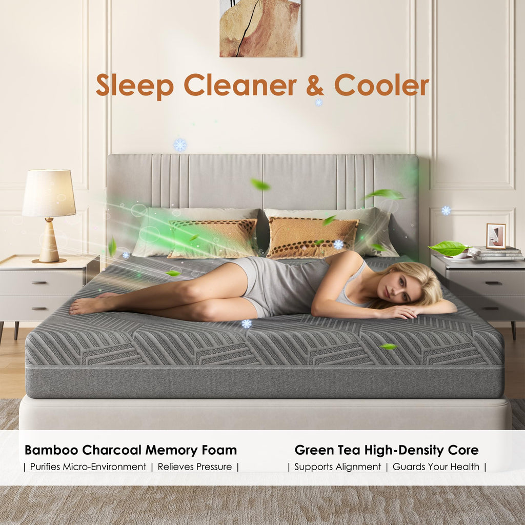 5 inch Bamboo Charcoal Gel Memory Foam Full Size Mattress Y977