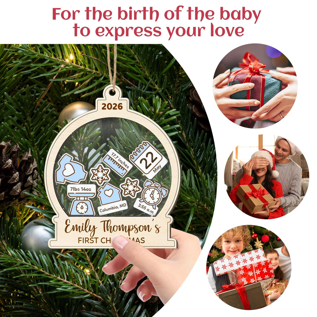 Baby's First Christmas Ornament 2026 Spherical W25704
