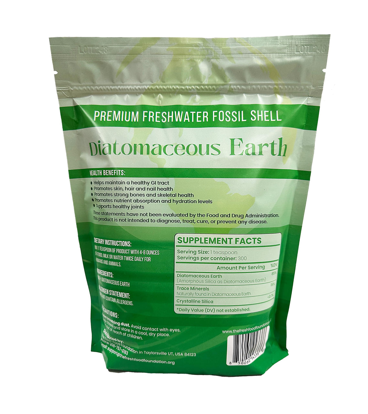 Food Grade Diatomaceous Earth Powder 1 lb N947644