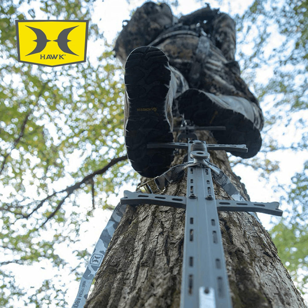 1-Person Tree Stand Platform & Set of 3 Climbing Sticks with Fold-Up Steps W472275