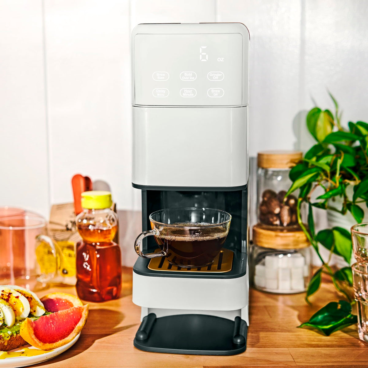 Single Serve Coffee Maker with Burr Grinder T2187