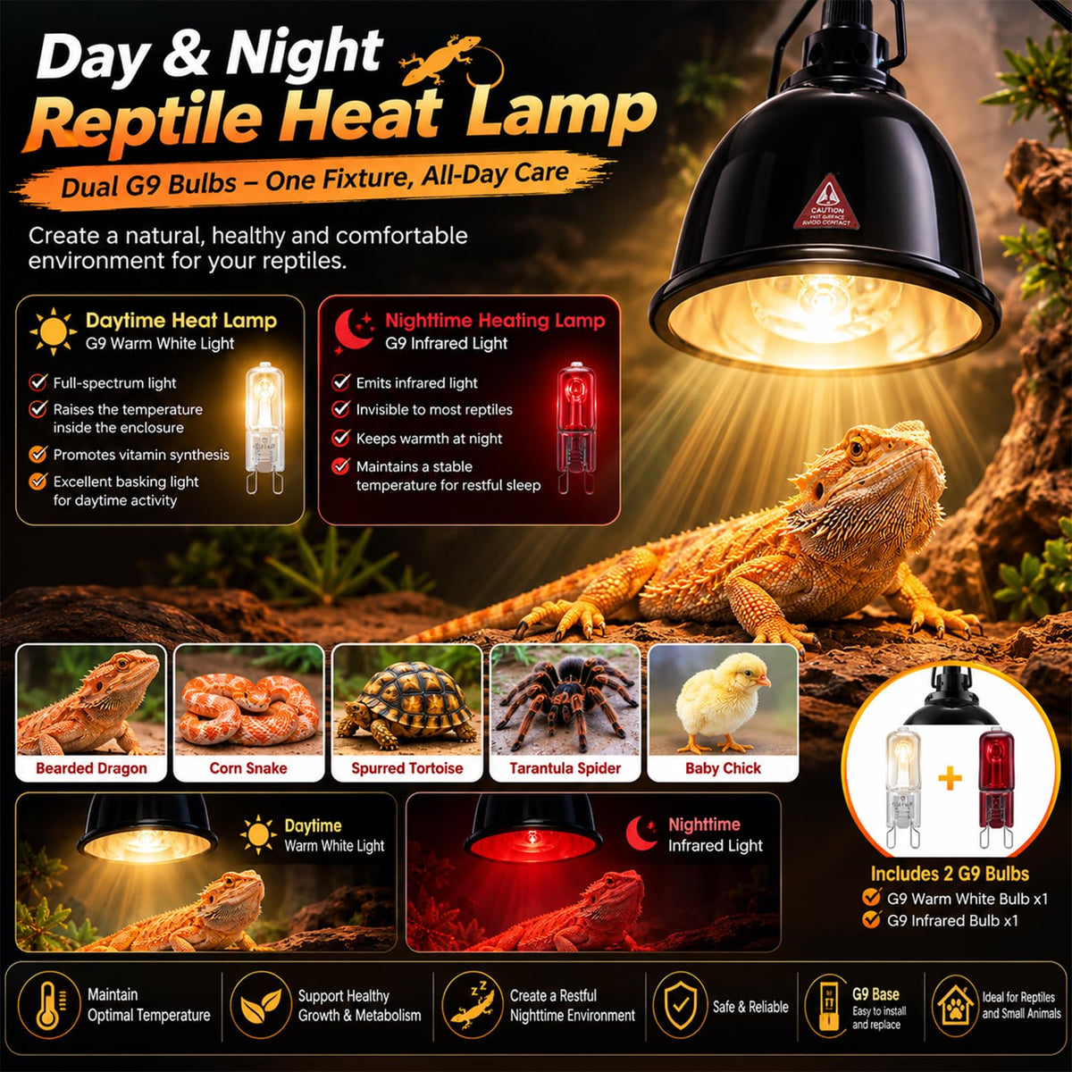 Ceramic Socket Reptile Heat Lamp Kit D36214