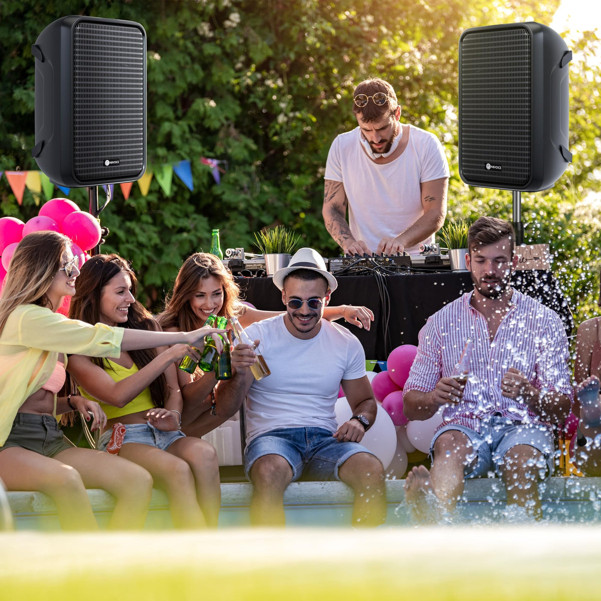 Portable All-in-One 2-Way PA System with 8-Channel Mixer B743