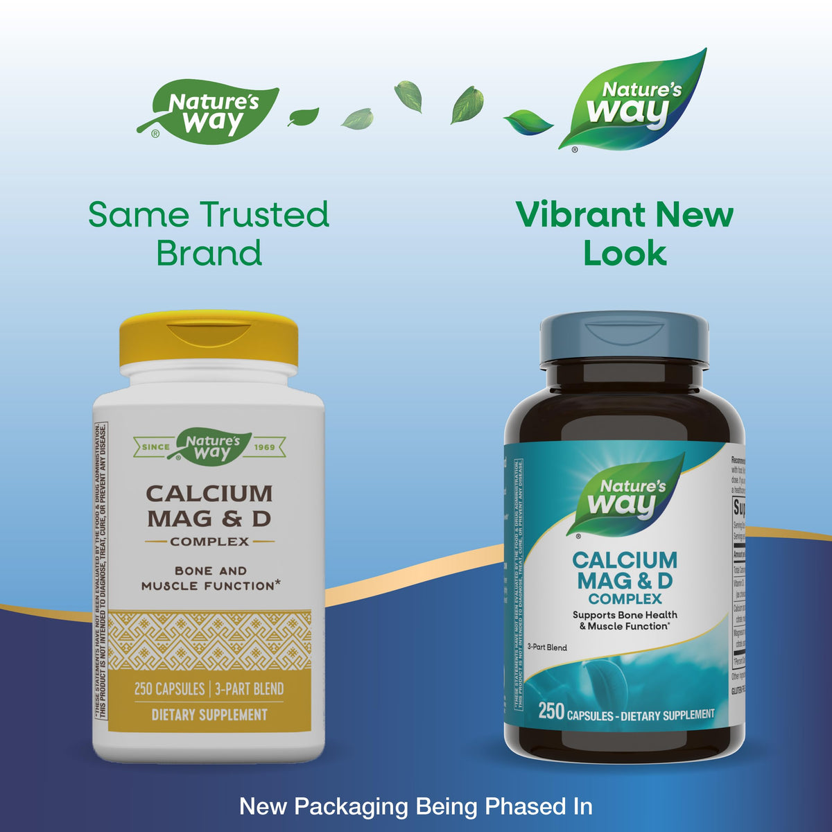 Calcium Magnesium & Vitamin D3 250 Capsules 2 Pack B1436
