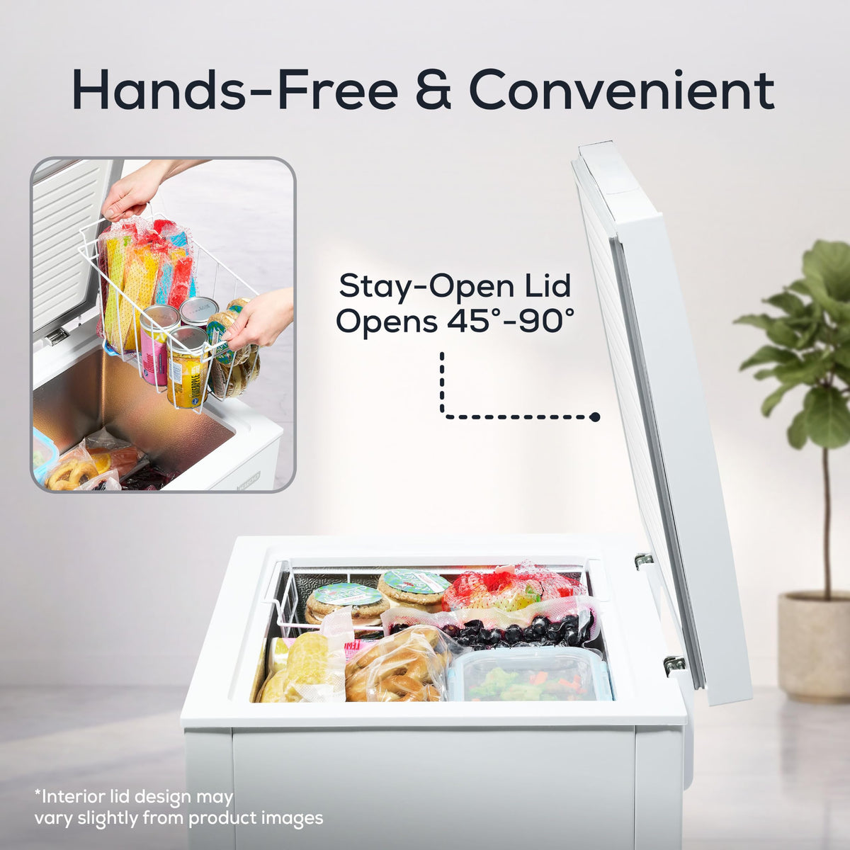 5.0 Cu Ft Upright Deep Freezer with Removable Basket Q27137