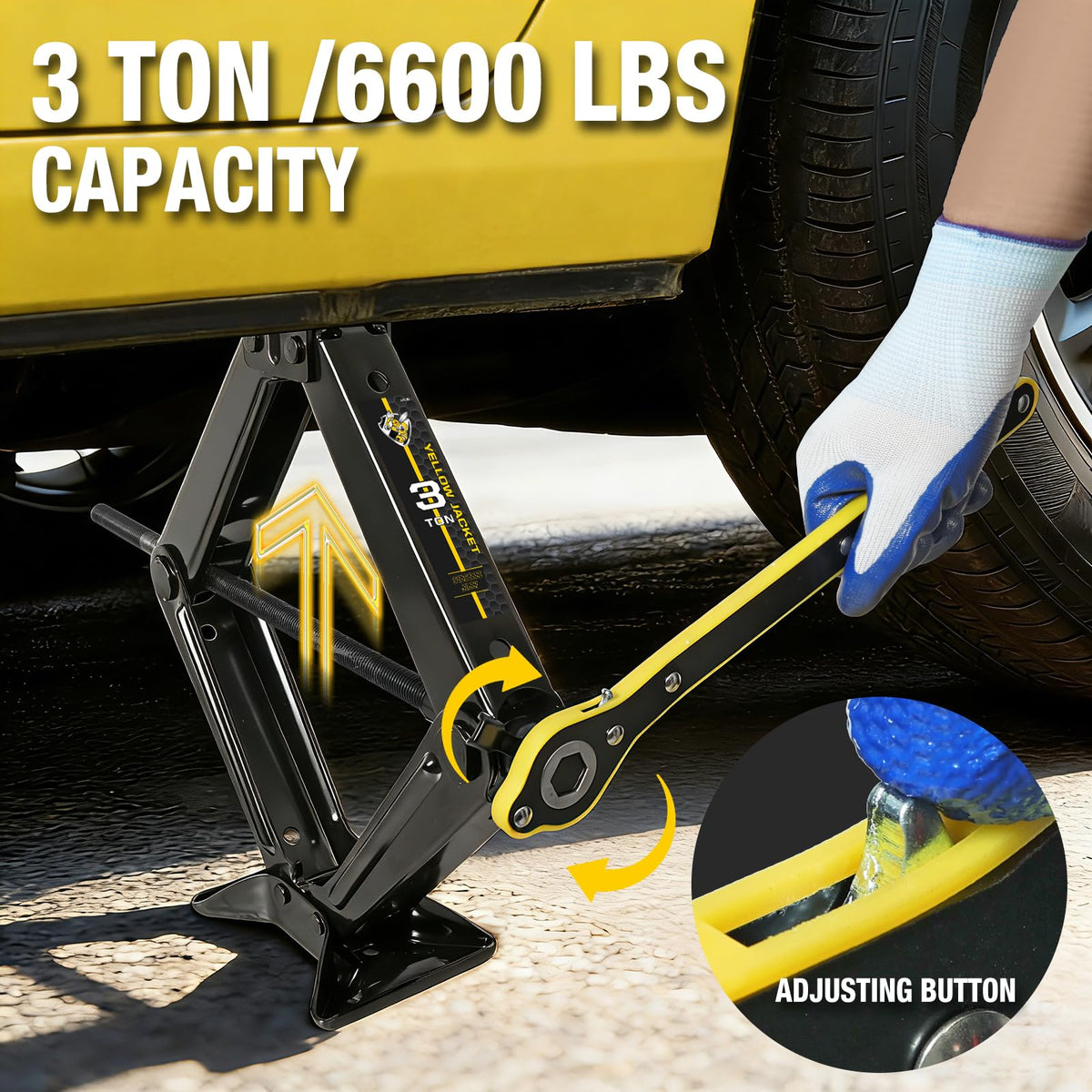 3 Ton Scissor Car Jack with Lug Wrench Z145404