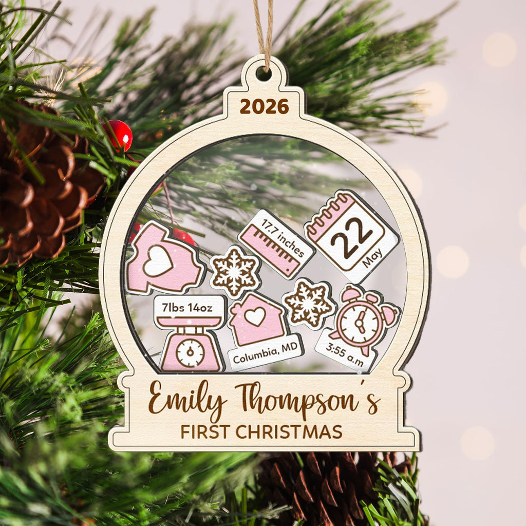 Baby's First Christmas Ornament 2026 Spherical W25704
