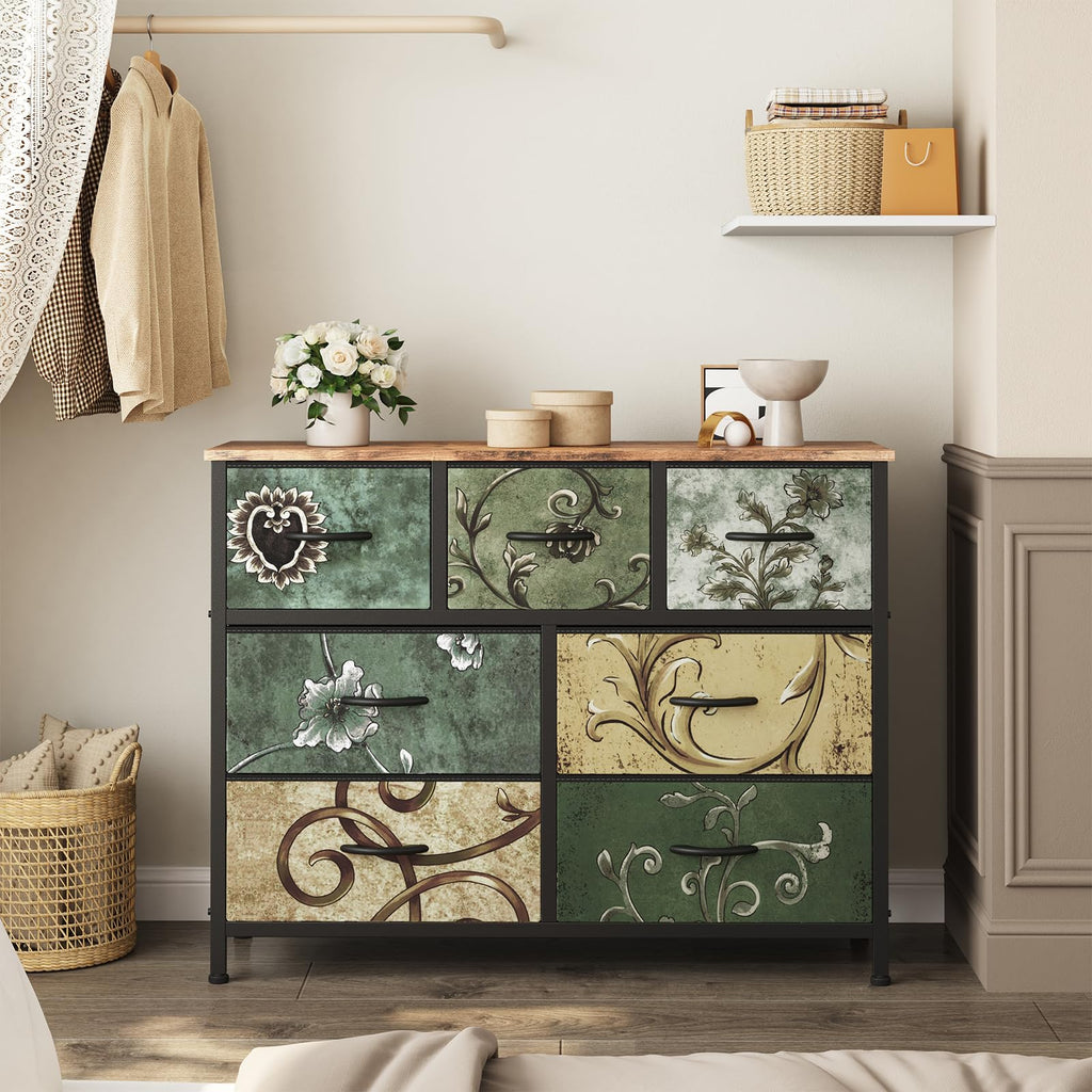 7 Drawer Fabric Dresser O705134