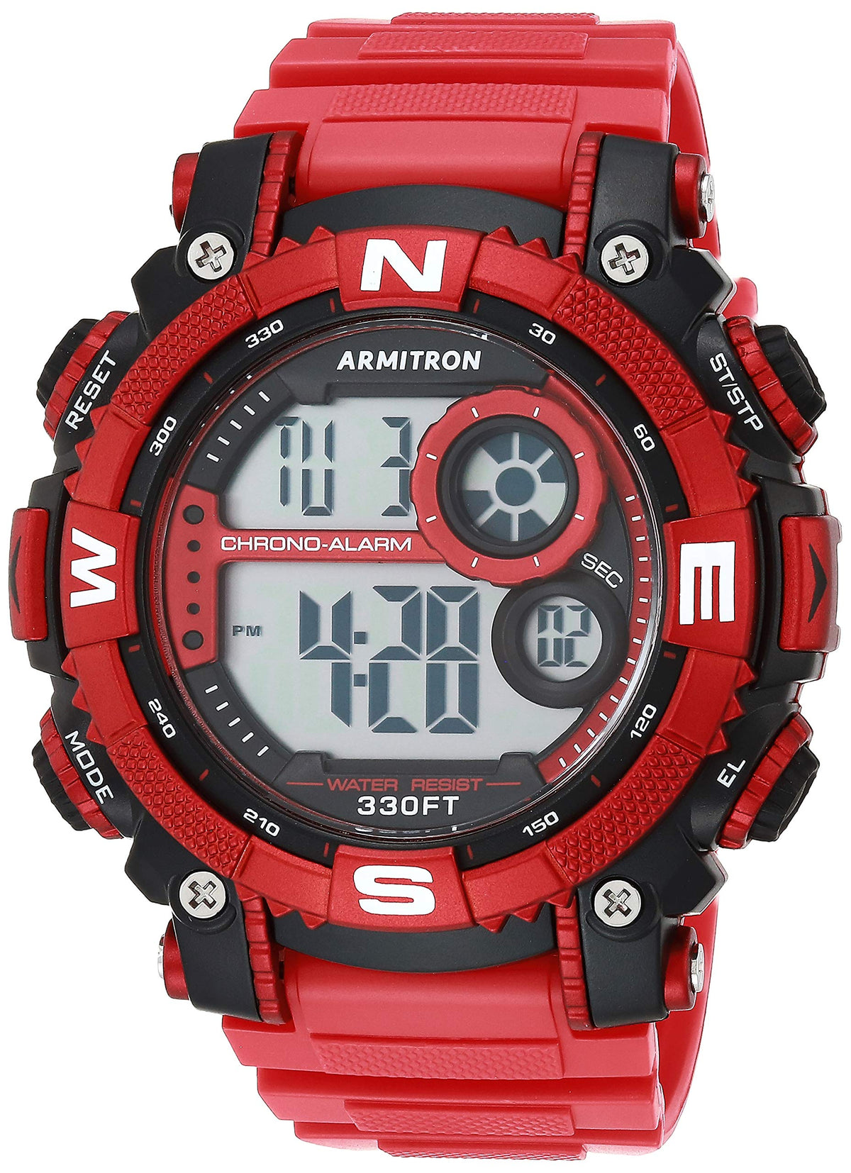 Digital Chronograph Resin Strap Watch D9865
