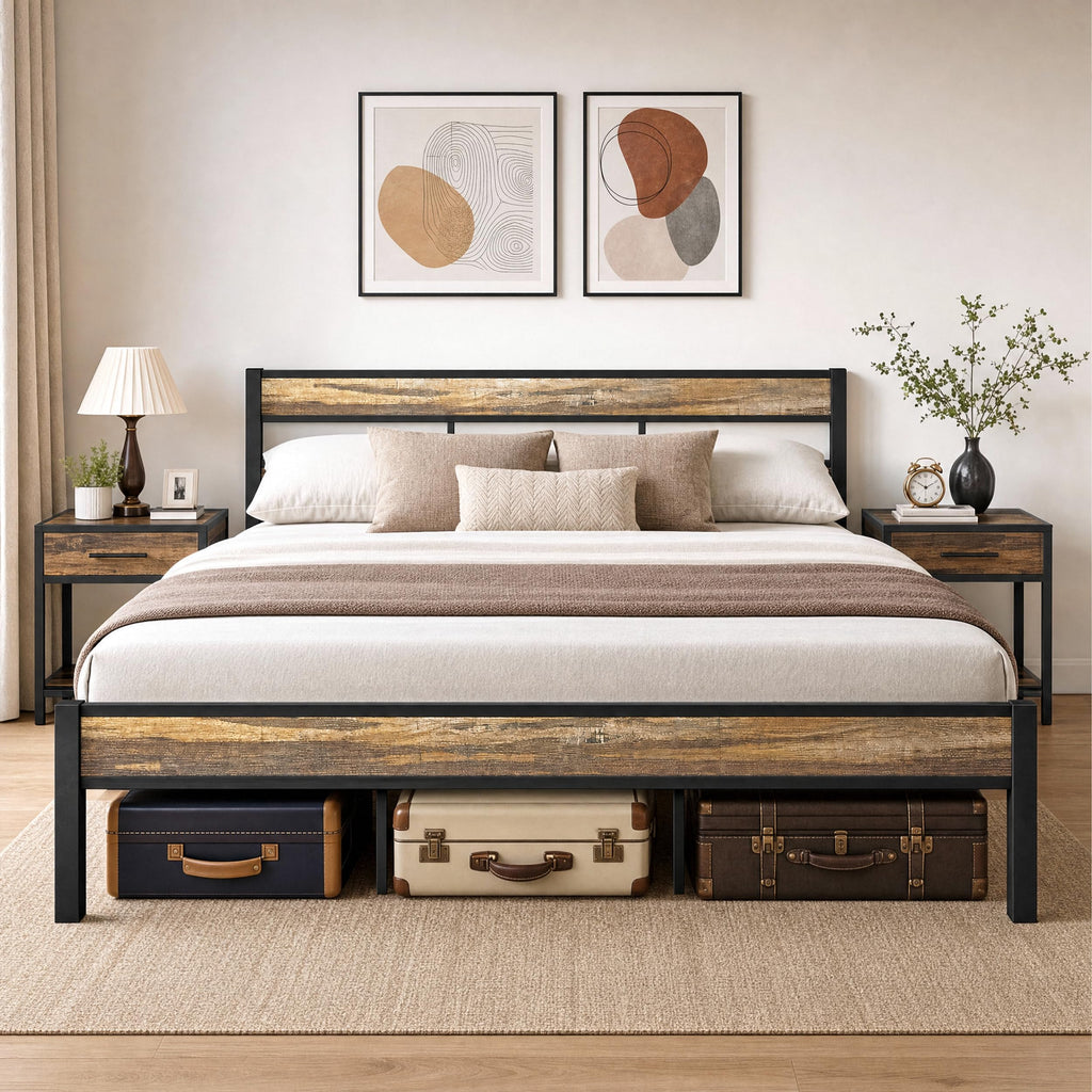 California King Bed Frame with Headboard F63544