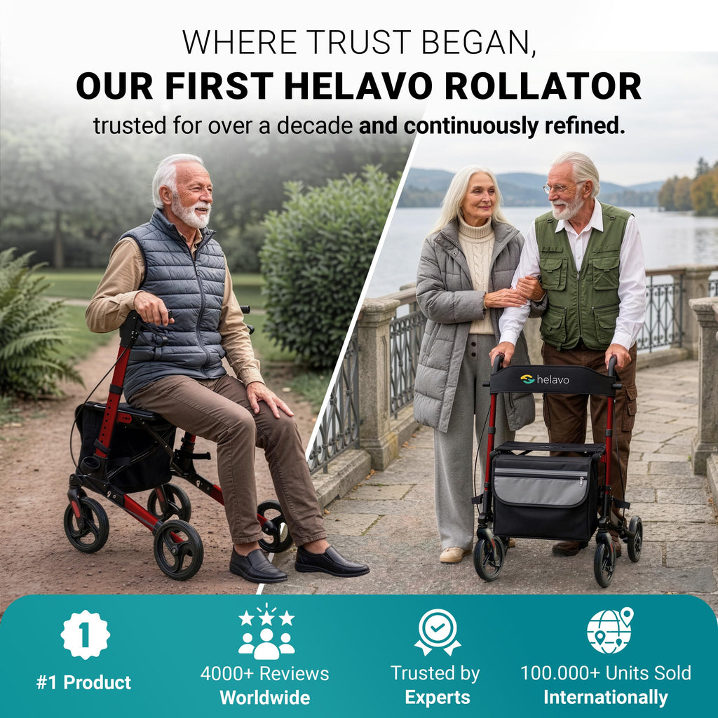 Foldable Lightweight Rollator Walker with Seat G474018