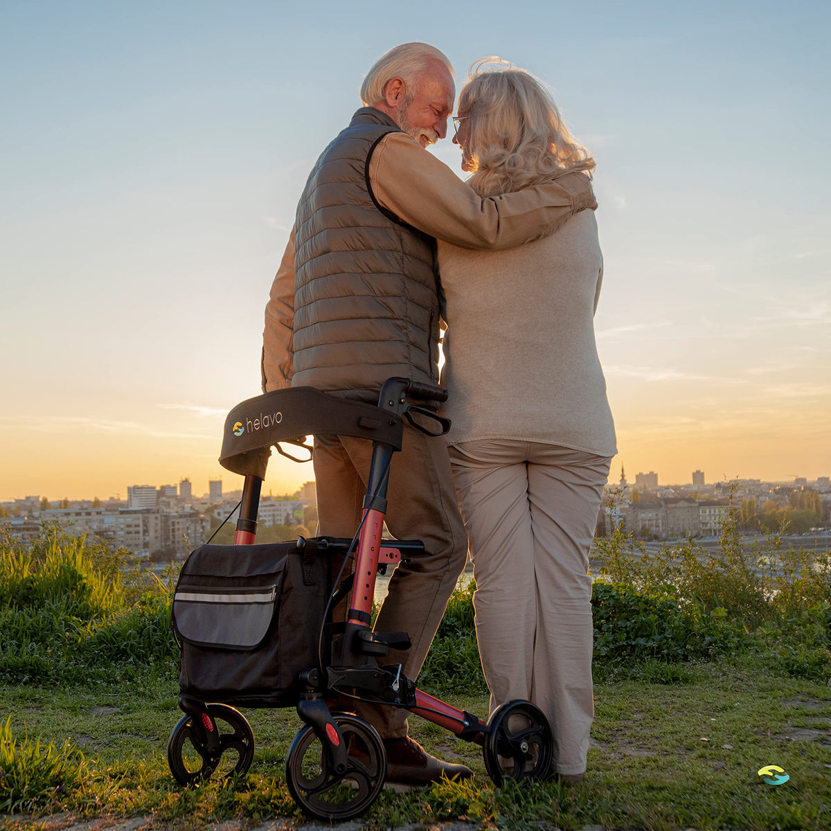 Foldable Lightweight Rollator Walker with Seat G474018