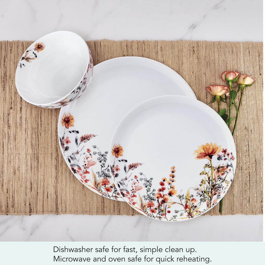 12 Piece Floral Bone China Dinnerware Set G9642