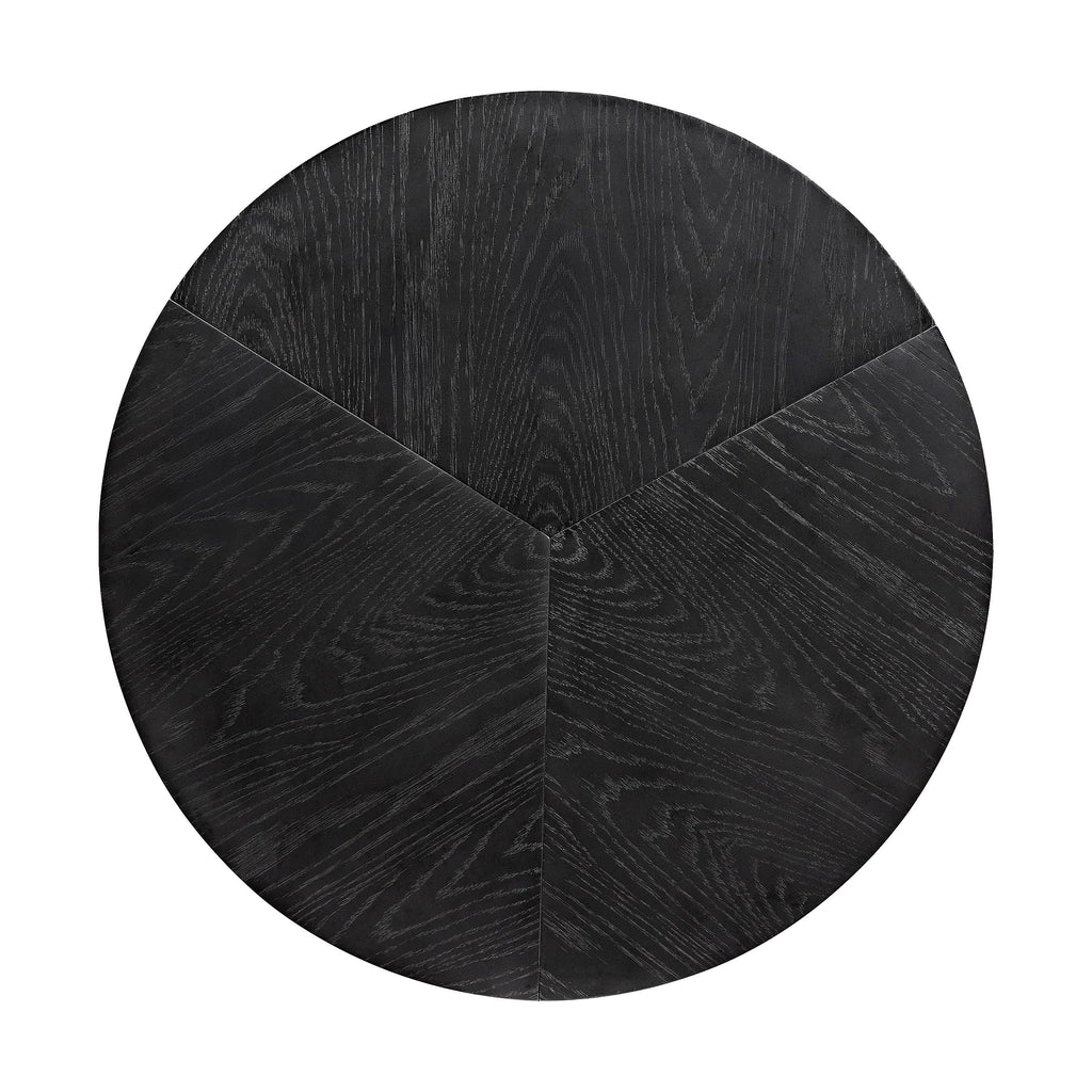 Black Fluted Round Coffee Table U78765